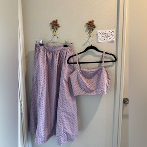 Old Navy Lavender Polka Dot Pajama Set